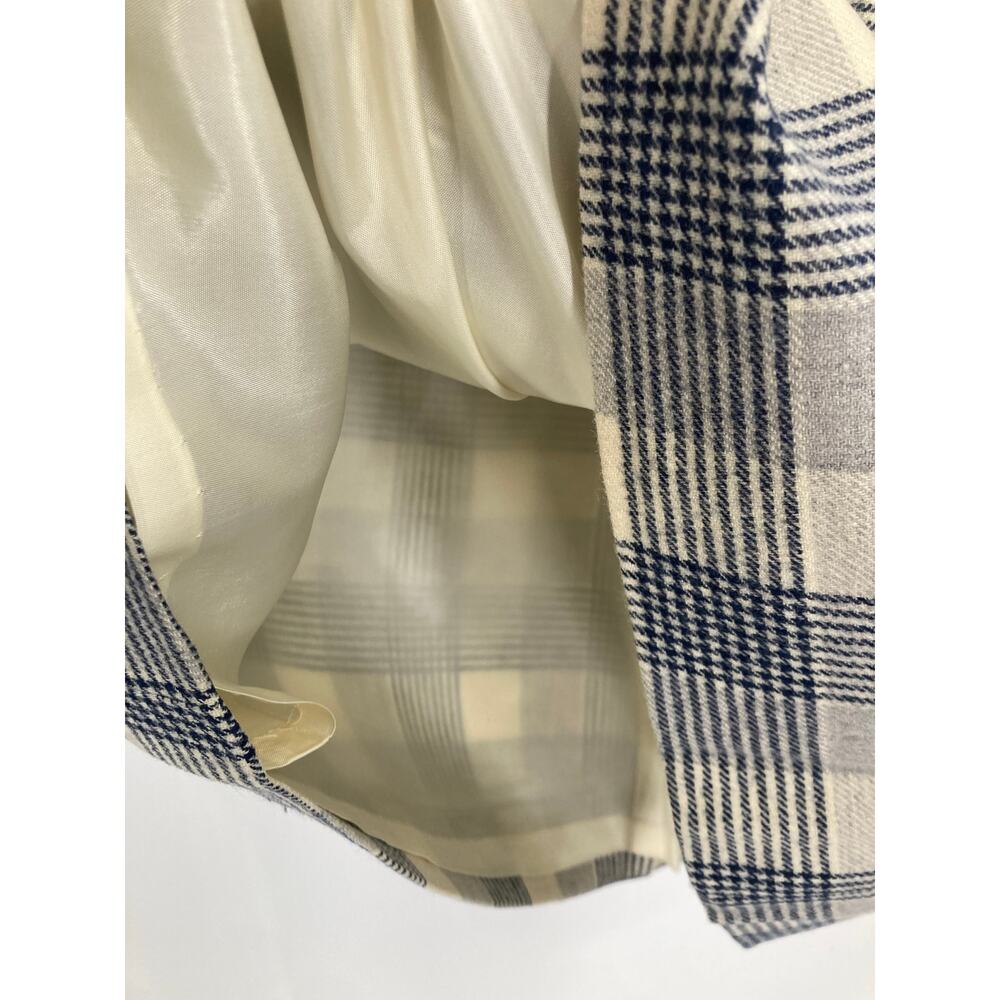 Vintage Pendleton Plaid Gray Cream Wool Lined Skirt Women’s 14 - Picture 5 of 8